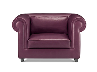 Кресло с подлокотниками из кожи в стиле честерфилд GHIDINI1961 Portofino SG203XX105 фабрика GHIDINI1961 из Италии