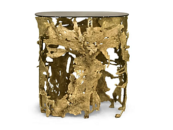 Консольный стол овальной формы из латуни BRABBU Cay фабрика BRABBU из Италии