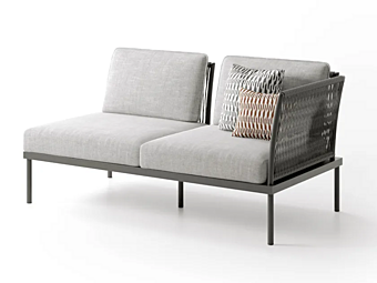 Диван с обитой спинкой на два места из ткани Atmosphera Flash PF.OUT.FSH.2DX+PF.OUT.CXFS.PL/PF.OUT.CXFS.PA фабрика ATMOSPHERA из Италии