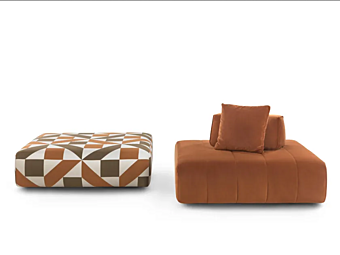 Квадратный пуф из ткани GYFORM Achille фабрика Gyform из Италии