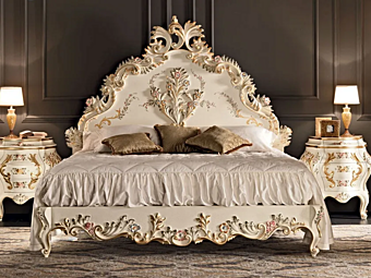 Двуспальная кровать с мягкой спинкой из ткани MODENESE GASTONE 11208 Двуспальная кровать с мягкой спинкой из ткани MODENESE GASTONE 11208 фабрика MODENESE GASTONE из Италии