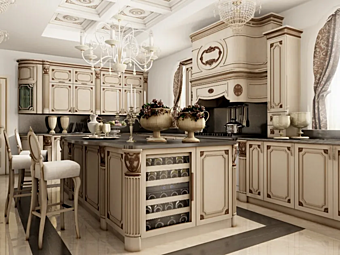 Кухня из массива дерева с островом Martini Interiors New York Кухня из массива дерева с островом Martini Interiors New York фабрика MARTINI INTERIORS из Италии