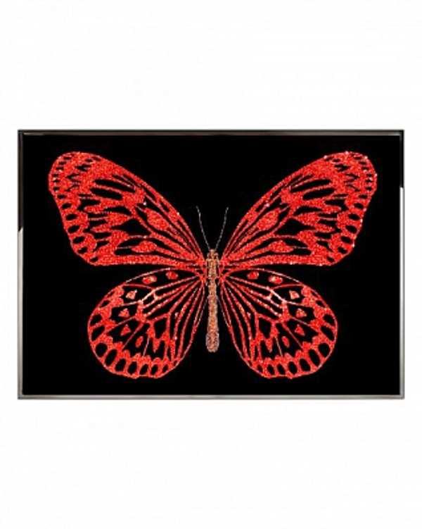 Панно, картина VISIONNAIRE (IPE CAVALLI) RED BUTTERFLY Salone del Mobile Milano