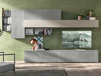 Секционный стенд для хранения из материала LUBE CUCINE коллекции Plus Living B