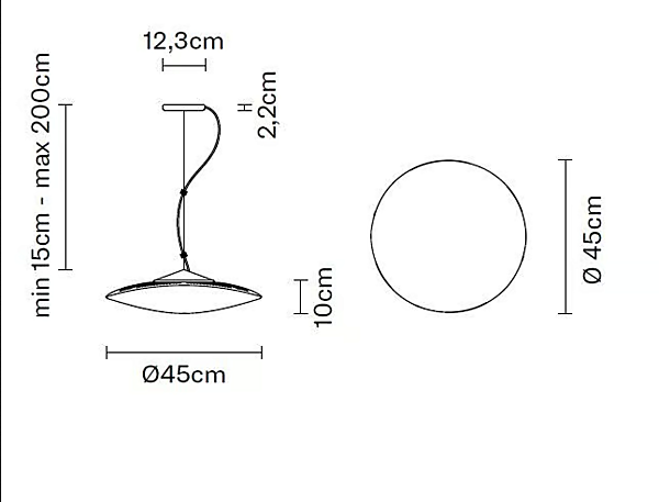 Подвесная лампа из blown glass с LED подсветкой Fabbian Loop фабрика Fabbian из Италии. Фото №15