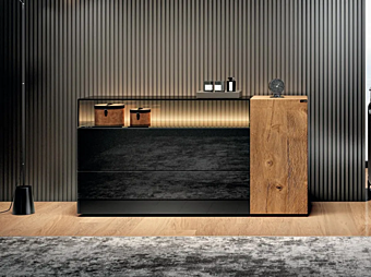 Комод из дерева и стекла LAGO 36E8 Glass 2624 2624 фабрика LAGO из Италии