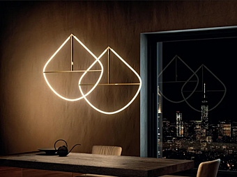 Подвесная светильник из латуни с LED освещением LAGO CHIC 2616 Подвесная светильник из латуни с LED освещением LAGO CHIC 2616 фабрика LAGO из Италии