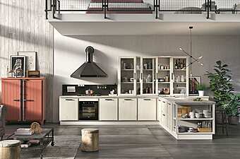 Кухня с полуостровом из материала LUBE CUCINE Provenza 10