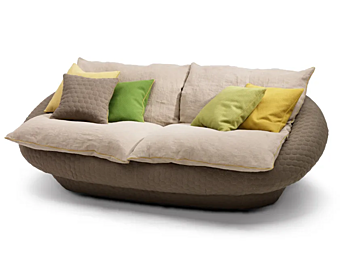 Диван с мягкой спинкой из ткани GIOVANNETTI Tangeri фабрика GIOVANNETTI из Италии