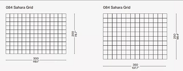 Прямоугольный шерстяной ковер с рисунком сетки CASSINA SAHARA GRID фабрика CASSINA из Италии. Фото №4