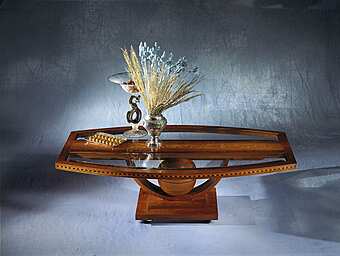 Кофейный стол из дерева с резьбой CARPANELLI I Rosoni T556 фабрика CARPANELLI из Италии