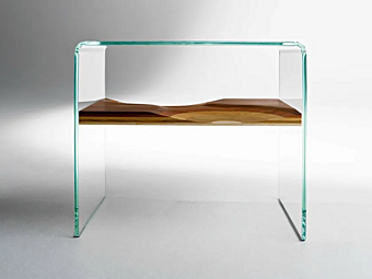 Боковой столик из дерева и стекла Casamania & Horm Bifronte фабрика Casamania & HORM из Италии