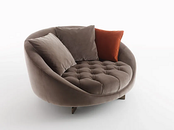 Диван с обитой спинкой из tufted ткани ALBEDO HILL фабрика ALBEDO из Италии