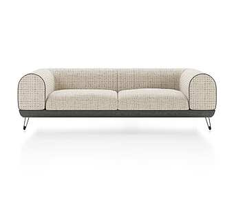Диван с обитой спинкой на три места из ткани Liu Jo Living Collection Linear Shore