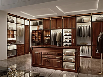 Угловой деревянный гардероб с подсветкой Essenza Martini Interiors Угловой деревянный гардероб с подсветкой Essenza Martini Interiors фабрика MARTINI INTERIORS из Италии