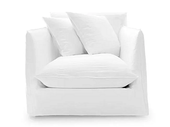 Кресло с подлокотниками из ткани с съемным чехлом Gervasoni Ghost 01 фабрика Gervasoni из Италии