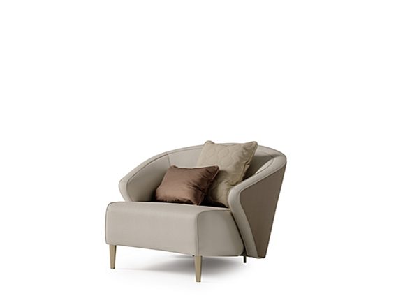 Кресло с подлокотниками из ткани BIZZOTTO ITALIA Wave 6061 фабрика Bizzotto Italia из Италии. Фото №2