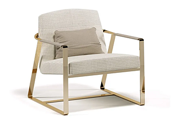 Кресло с обивкой из ткани и подлокотниками PAOLO CASTELLI Parabolica SED.PARA.200.SUP фабрика Paolo Castelli из Италии