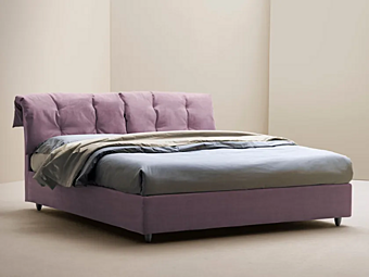 Двуспальная кровать с обитой спинкой и местом для хранения FRAUFLEX (LOLLO DUE) Vintage фабрика FRAUFLEX (LOLLO DUE) из Италии