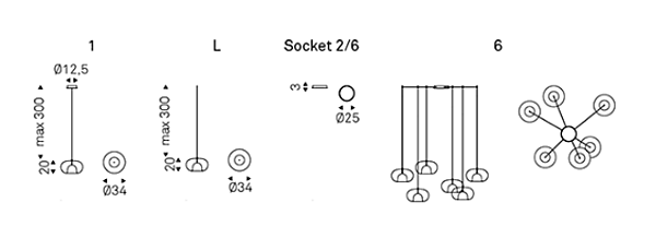 Подвесной Светильник CATTELAN ITALIA Oriano Favaretto COIMBRA фабрика CATTELAN ITALIA из Италии. Фото №4