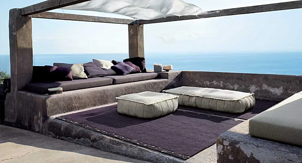 Подушка для улицы со съемным чехлом из ткани PAOLA LENTI Cuscini da terra CU01E фабрика PAOLA LENTI из Италии. Фото №7