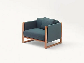 Кресло с подлокотниками обитое тканью со съемным чехлом PAOLA LENTI Portofino B95G фабрика PAOLA LENTI из Италии