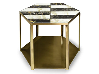 Низкий кофейный столик из мрамора для гостиной MARIONI MEL 02830B/MI, 02830B/M Низкий кофейный столик из мрамора для гостиной MARIONI MEL 02830B/MI, 02830B/M фабрика MARIONI из Италии