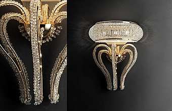 Бра MASIERO (EMME PI LIGHT) LUXURY Cristalry Gold / A3