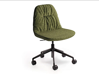 Кресло с обитой спинкой и регулируемой высотой из ткани INNOVA Imbottiti Eleven C1 фабрика Innova Imbottiti из Италии