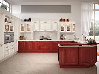 Кухня с ручками из материала LUBE CUCINE Pantheon 2 Кухня с ручками из материала LUBE CUCINE Pantheon 2 фабрика LUBE CUCINE из Италии