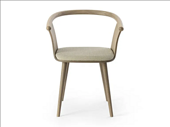 Кресло с интегрированной мягкой спинкой из ткани Yuumi BROSS 1590 фабрика BROSS из Италии