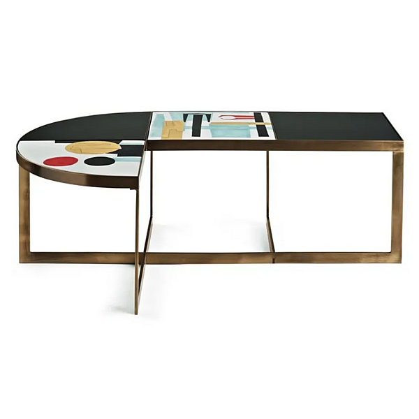 Низкий кофейный столик из дерева с круглой столешницей MARIONI Carousel 02870 фабрика MARIONI из Италии. Фото №3