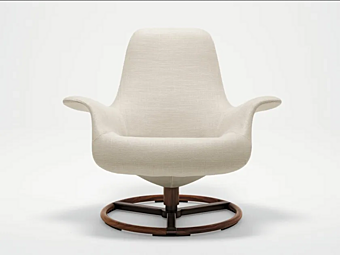 Кресло с обивкой из ткани и подлокотниками GIORGETTI  Tilt 70602, 70603 фабрика GIORGETTI из Италии