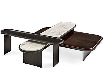 Низкий овальный кофейный стол из стекла Gallotti&Radice Sensei Низкий овальный кофейный стол из стекла Gallotti&Radice Sensei фабрика Gallotti & Radice из Италии