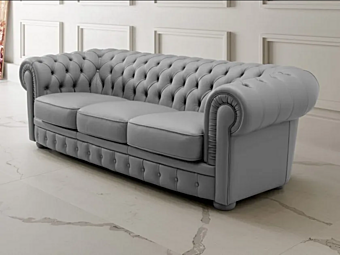 Диван с обитой спинкой из кожи MitoHome Chester фабрика MitoHome из Италии