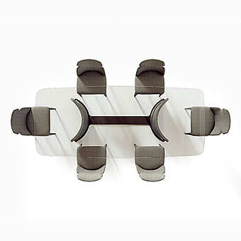 Прямоугольный стеклянный обеденный стол CARPANELLI Shape TA70K фабрика CARPANELLI из Италии