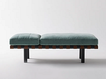 Скамья из замши с мягкой спинкой Nube Italia Landina фабрика Nube Italia из Италии