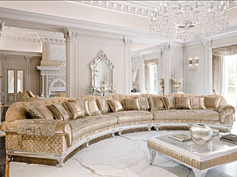 Изогнутый тканевый секционный диван KEOMA коллекции Cristina фабрика KEOMA из Италии