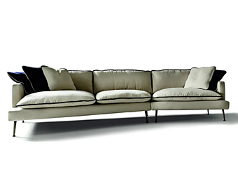 Модульный тканевый диван с мягкой спинкой Black Tie Island фабрика Black Tie из Италии