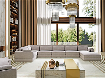 Секционный диван с тканевой обивкой KEOMA  Dante фабрика KEOMA из Италии