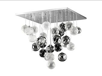 Потолочная лампа из художественного муранского стекла Desafinado 23 MULTIFORME PL7540Q-100-2 фабрика MULTIFORME из Италии