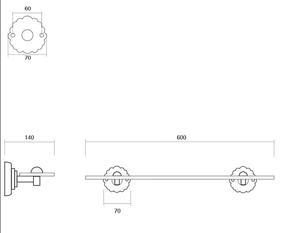 Стеклянная полка для ванной комнаты Ivy от Gentry Home фабрика Gentry Home из Италии. Фото №2