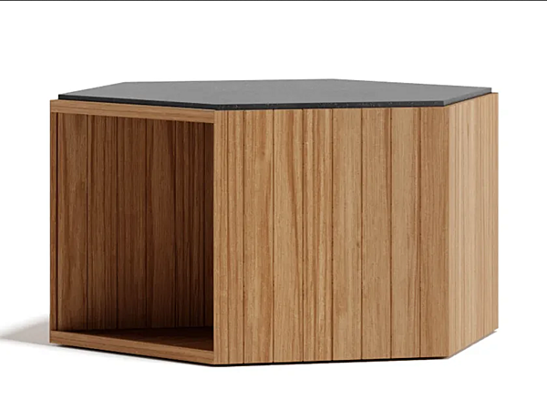 Шестигранный садовый боковой стол из тика Atmosphera Zeta PF.OUT.ZE.TB фабрика ATMOSPHERA из Италии. Фото №2