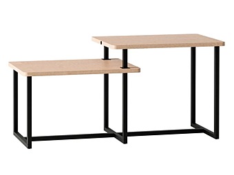 Столик с металлической основой и столешницей из эвкалипта CPRN HOMOOD Sesto Senso S563 фабрика CPRN HOMOOD из Италии