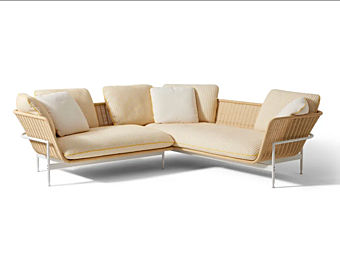 Модульный садовый диван из ткани с съемным чехлом CASSINA Esosoft Outdoor фабрика CASSINA из Италии