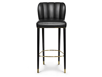 Кожаный табурет с мягкой спинкой BRABBU Dalyan фабрика BRABBU из Италии