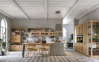 Деревянная кухня с ручками LUBE CUCINE Rebecca 2 фабрика LUBE CUCINE из Италии