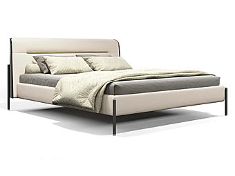 Двуспальная кровать с обитой спинкой из ткани Mayfair Capital Collection KR483 MAY.LE Двуспальная кровать с обитой спинкой из ткани Mayfair Capital Collection KR483 MAY.LE фабрика Capital Collection из Италии