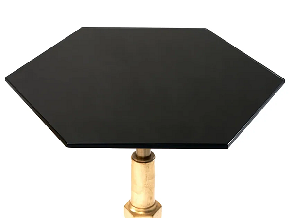 Шестиугольный стеклянный столик с высоким основанием MARIONI KELLY 02505T фабрика MARIONI из Италии. Фото №2