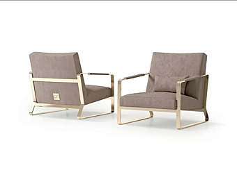 Кресло с подлокотниками из нубука CARPANESE 7912 7912 фабрика CARPANESE из Италии